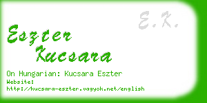 eszter kucsara business card